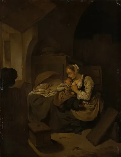 Interior With Nursing Mother