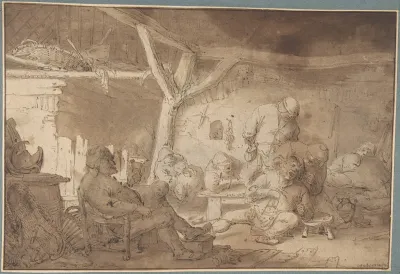 Interior With Peasants 2