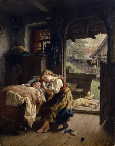 Interior With Sleeping Siblings