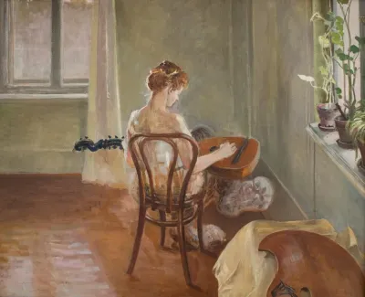 Interior With The Chimera Playing The Guitar