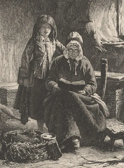 Interior With Woman Reading To Child