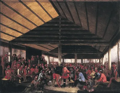 International Indian Council Held At Tallequah Indian Territory In 1843