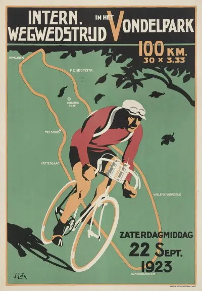 Internationale Wegwedstrijd In Het Vondelpark Op 22 September