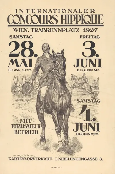 Internationaler Concours Hippique Am Trabrennplatz Im Prater