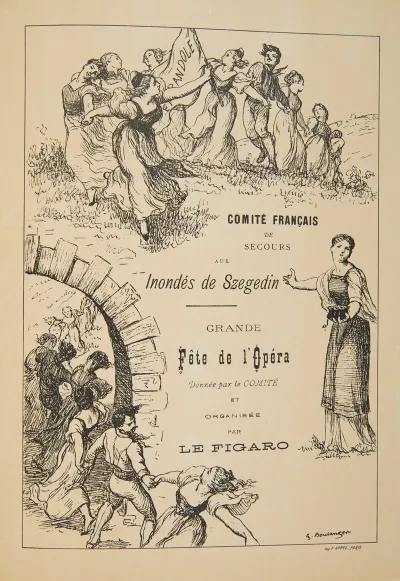 Invitation Of The Comite Francais De Secours To A Ball In Aid Of The Flood Victims Of Szeged Szeged Organized By Le Figaro