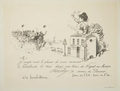 Invitation With A Satirical Scene