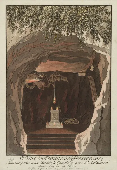 Ire Vue Du Temple De Proserpine Faisant Partie Dun Jardin A Langloise Pres Darlesheim Dans Leveche De Bale