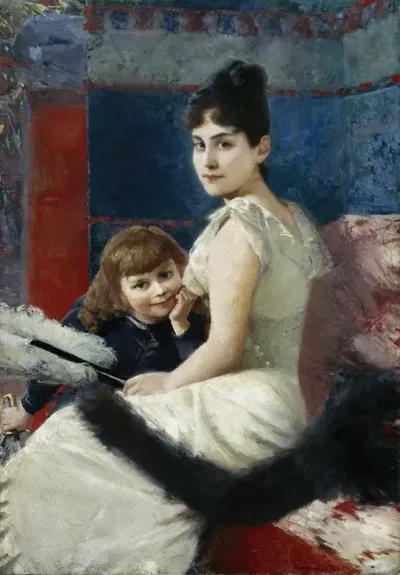 Irene Von Keller With Son Balthasar