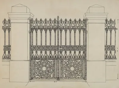 Iron Fence And Gate