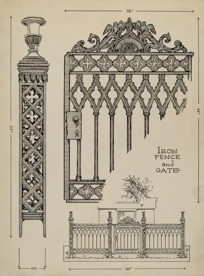 Iron Gate And Fence 19
