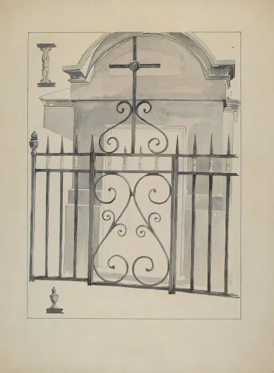 Iron Gate And Fence 4