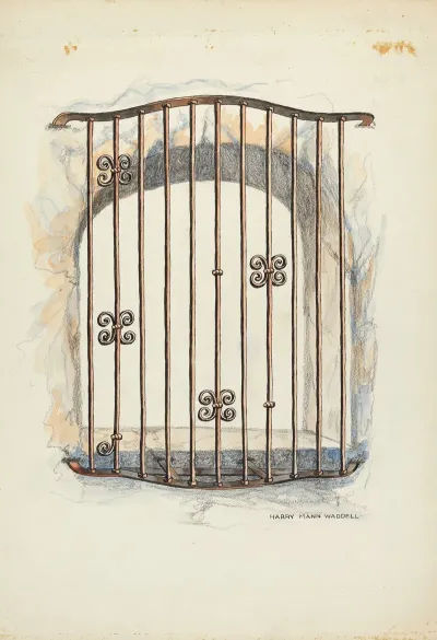 Iron Grille At Window 2