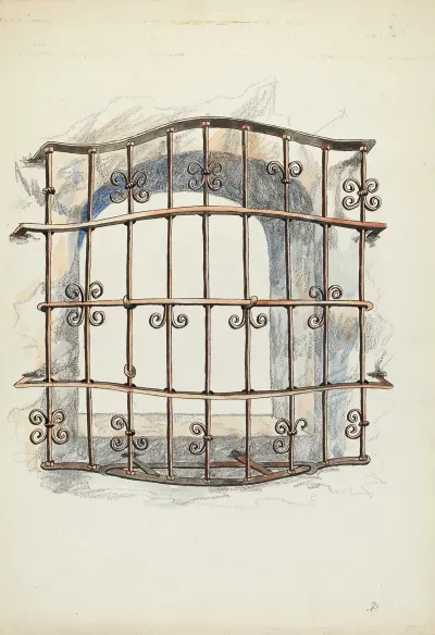 Iron Grille At Window 4