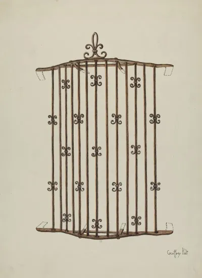Iron Grille At Window A Restoration Drawing