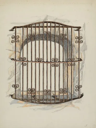 Iron Grille At Window A Restoration