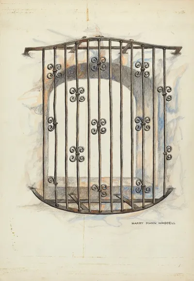 Iron Grille At Window