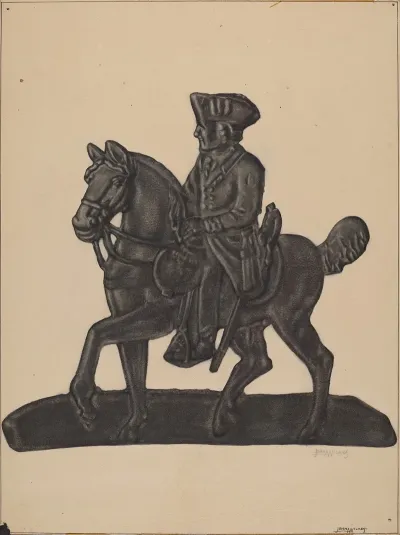 Iron Officer On Horse