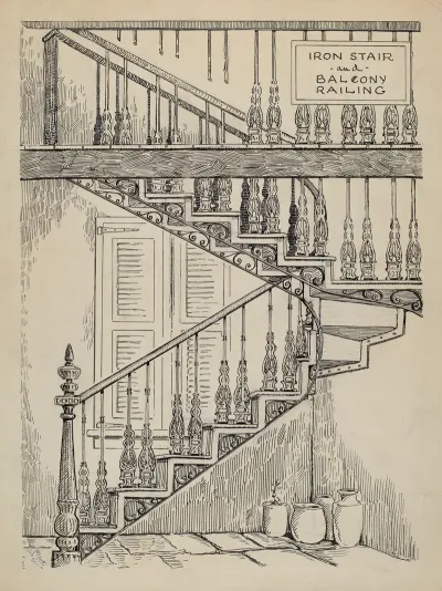 Iron Work On Stairway