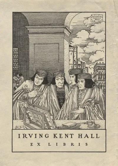Irving Kent Hall Ex Libris Inscribed