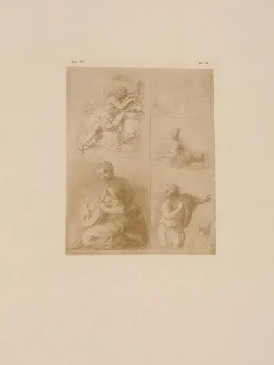 Isaac Oliver Woman Playing Lute Woman Reclining Other Figures In Poses