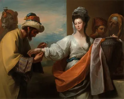 Isaacs Servant Tying The Bracelet On Rebeccas Arm