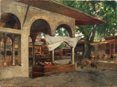 Istanbul Under A Portico In Beykoz