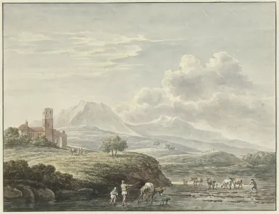 Italiaans Landschap After Karel Du Jardin 1761 1800