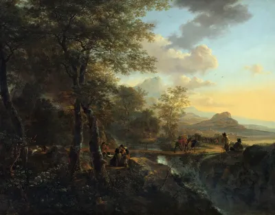 Italian Landscape With A Draughtsman