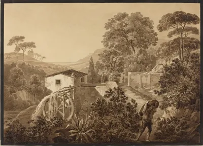 Italian Landscape With A Watermill