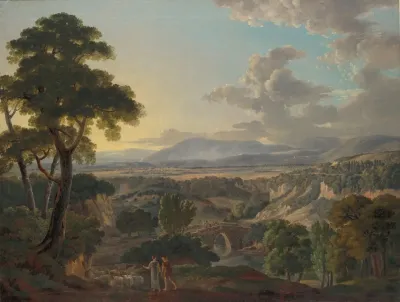 Italian Landscape With Shepherds