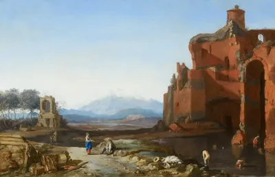 Italian Landscape With The Aurelian Wall
