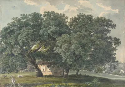 Italian Landscape With Trees