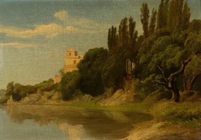 Italian Waterside Landscape