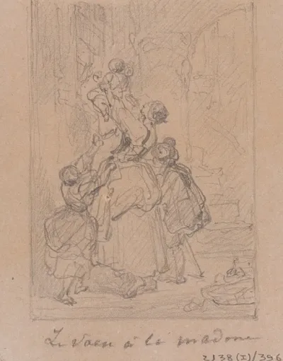 Italian Woman Holding A Child At A Prison 2