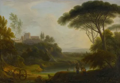 Italianate Landscape With A Villa On A Promontory In The Distance