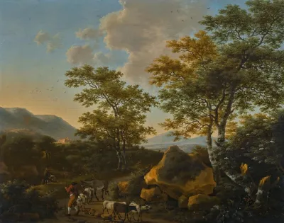 Italianate Landscape With Shepherds