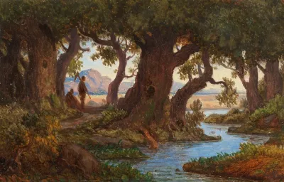 Italienische Flusslandschaft
