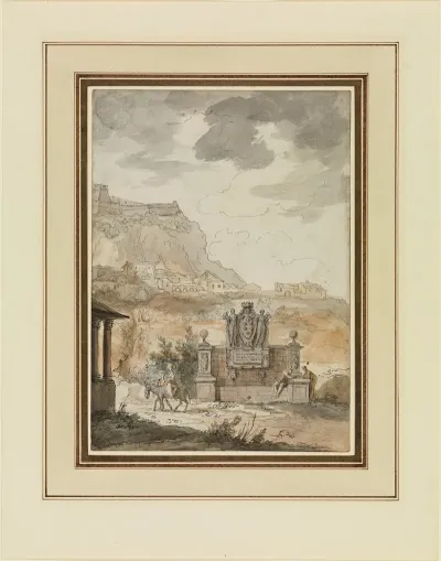 Italienische Landschaft Mit Medici Brunnen