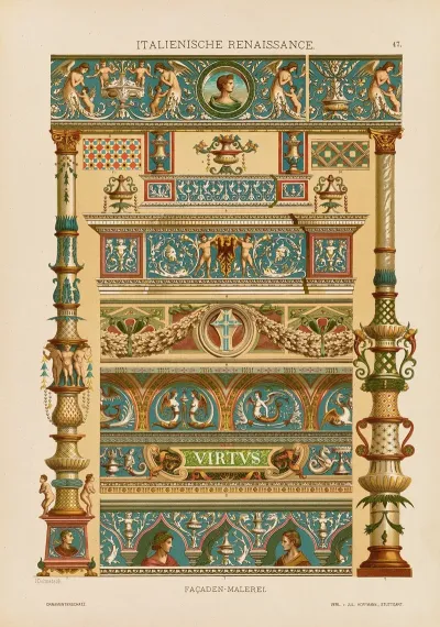 Italienische Renaissance Facaden Malerei
