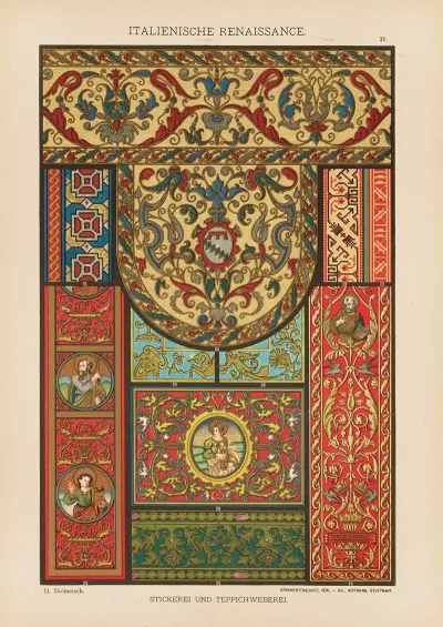 Italienische Renaissance Stickerei Und Teppichweberei