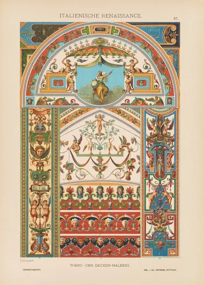 Italienische Renaissance Wand Und Decken Malerei