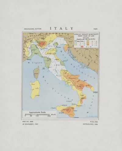 Italy Annual Infant Mortality First Year Of Life 1929 1932