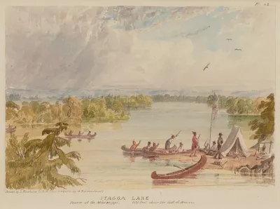 Itasca Lake Source Of The Mississippi 1575 Feet Above The Gulf Of Mexico