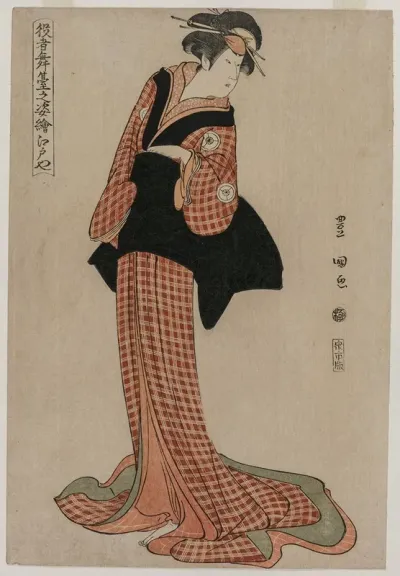 Iwai Kiyotaro Edoya As Okaru From The Series Pictures Of Actors Onstage