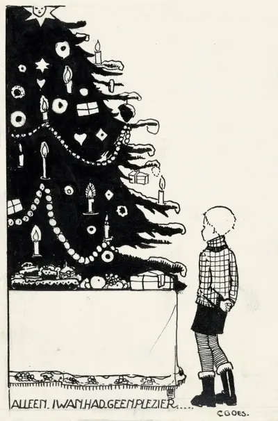 Iwan Bij Een Kerstboom