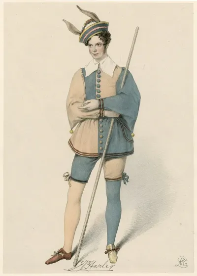 J P Harley As Touchstone In Shakespeares As You Like It But All Is Mortal Act 2 Sc 4