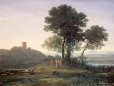 Jacob With Laban And His Daughters