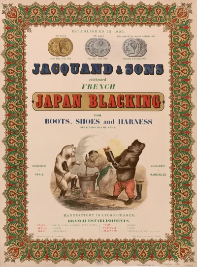 Jacquand Sons Celebrated French Japan Blacking For Boots Shoes And Harness