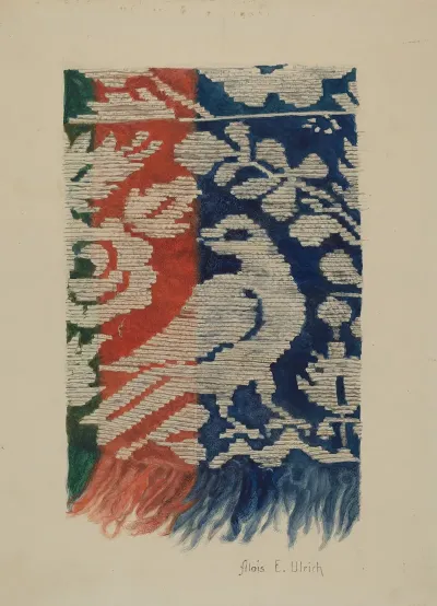Jacquard Coverlet Detail