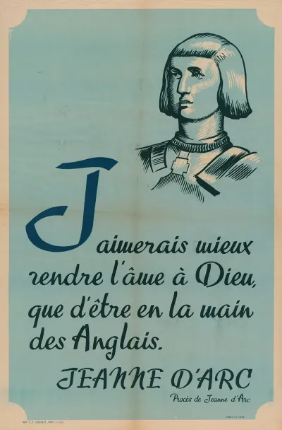 Jaimerais Mieux Rendre Lame A Dieu Que Detre En La Main Des Anglais Jeanne Darc
